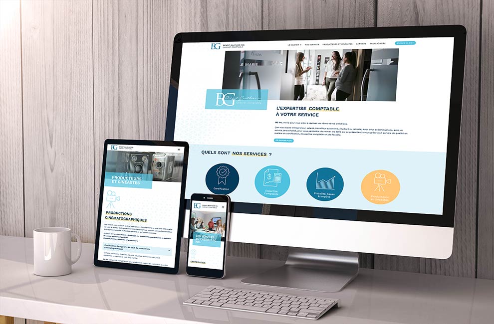 Conception du site web de benoit gauthier, intégration et conseil seo