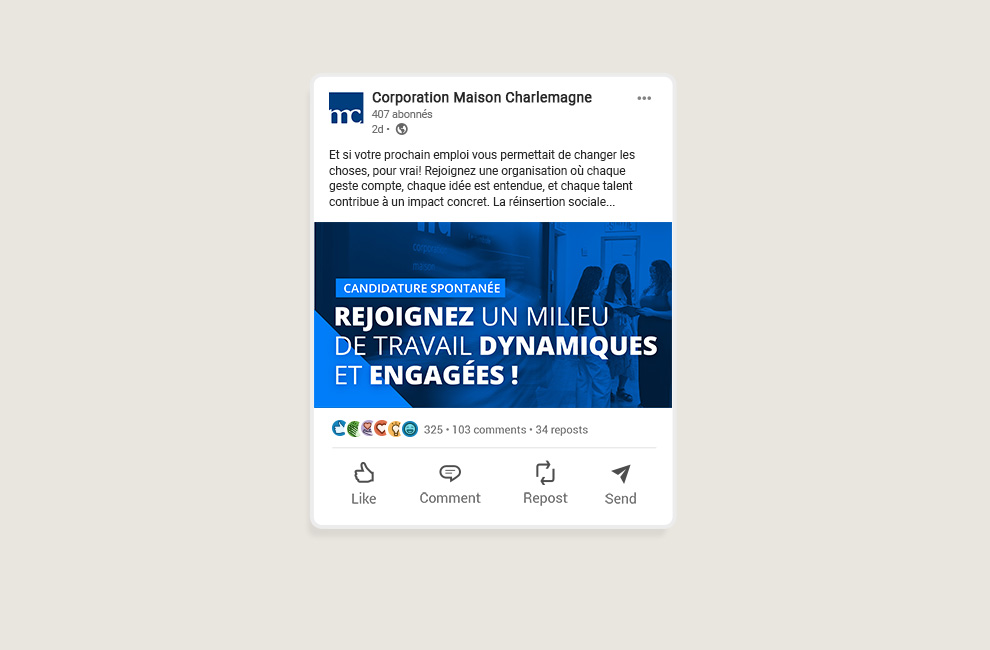 Création de visuel pour publication linkedin